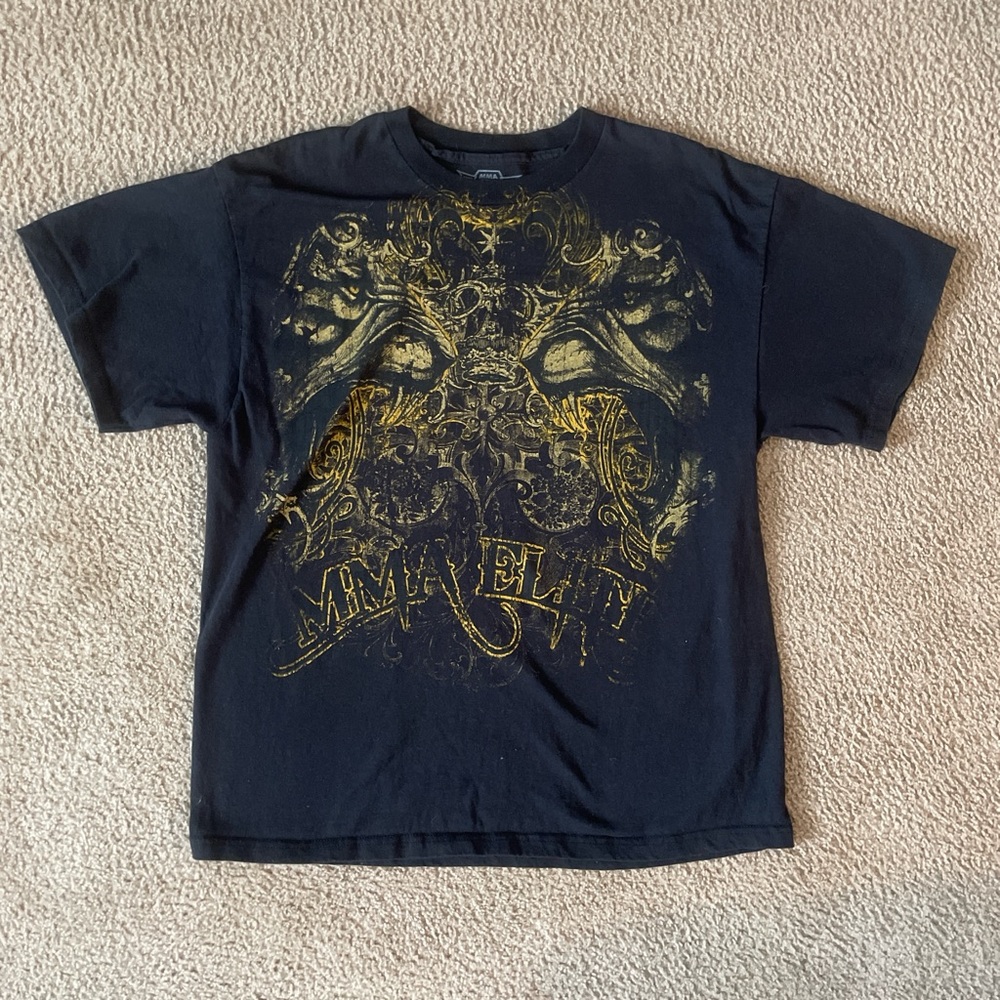 MMA elite Black Graphic T-Shirt large